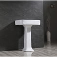thumbnail image 3 of Kingston Brass VPB226P Robert Ceramic Pedestal Sink Base (VPB2268), White, 3 of 4