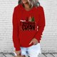 thumbnail image 2 of Gibobby Sudadera con capucha de color Navidad Mujer Casual Y 2 K Impreso Sudadera Suelta Sudadera Con Capucha Cuello Rojoondo Manga Larga Sudadera Blusa (Rojo, L), 2 of 5
