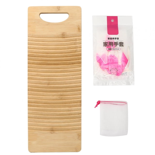 Tabla de lavar de madera gruesa para el hogar, tabla para lavar ropa, herramientas de limpieza, accesorios