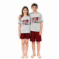 thumbnail image 4 of LuLiaMenton Matching Family Christmas Pajamas Dachshund Snow Plaid Short Sleeve Shorts Set, 4 of 7