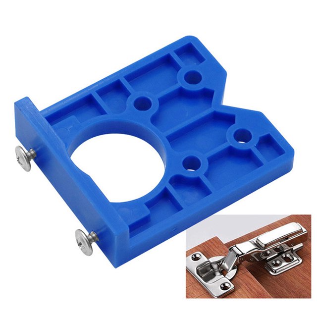 Hinge Hole Jig Multipurpose Woodworking Hole Locator Drill Guide Punch Locator