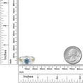 thumbnail image 3 of 2.41 Cttw Oval Persian Blue Moissanite White Moissanite and White Diamond 3-Stone Ring for Women | 925 Sterling Silver and 10K Yellow Gold | Wedding Engagement Anniversary Ring | Size 6, 3 of 3