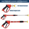 thumbnail image 3 of DERASL Replacement Pressure Washer Gun with Extension Wand,5000PSI M22 14mm Fitting, 40 Inch, with Spare Spray Bar Extension, 5 D, 3 of 7