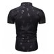 thumbnail image 4 of Camisa de manga corta con estampado de ramitas y corte entallado de negocios con botones informales para hombre, 4 of 4