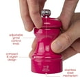thumbnail image 3 of Peugeot Bistro 4-inch Manual Pepper Mill, Adjustable Coarseness, Stainless Steel Grinding, Pre-Filled with Black Peppercorns - Enhanced Flavors & Aromas (Candy Pink), 3 of 7