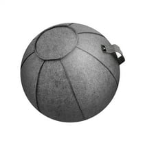 Enovi 65 cm Non Slip Inflatable Exercise Ball Chair for Home Office, Grey