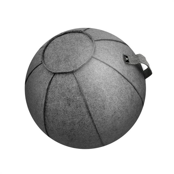 Enovi 65 cm Non Slip Inflatable Exercise Ball Chair for Home Office, Grey