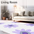thumbnail image 2 of ODIKA 3'x5' Machine Washable Non-Slip Area Rug, Abstract Watercolor Bloom with Artistic Brushstroke Effects High Traffic Rug with Pad, White, 553197, 2 of 8