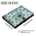 thumbnail image 3 of Leather Notebook with Pen Holder Writing Notepad Includes 100 Pages Lined Journal Intricate Blue Block Pattern, 3 of 6