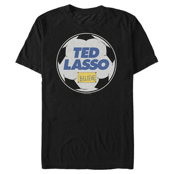 Men's Ted Lasso Soccer Ball  Graphic Tee Black Large