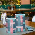 thumbnail image 3 of Yayeee Flameless Candles with Remote Flickering Battery Operated Multi Color Changing, Pink Geometric, 3 of 7