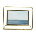 thumbnail image 1 of GUOOL Homyl Modern Glass Photo Frame Geometric Picture Frame Metal Floating Glass Gold Horizontal, 1 of 9