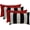 Black & White Stripe and Red, variant on RSH DECOR 20” x 12” Black & White Stripe Lumbar Support Pillows, Hypoallergenic (4 Count)