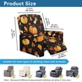 thumbnail image 6 of SCRAWLGOD Fall Decor Recliner Slipcover Lazyboy Recliner Chair Cover 4 Piece Stretch Recliner Couch Covers Small Reclining Cover with Pocket Furniture Protector, Pumpkin Spots Maple Leaf Black, 6 of 7