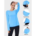 thumbnail image 4 of Camiseta deportiva MAGCOMSEN de manga larga con protección solar UPF 80+ para mujer, 4 of 6