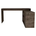 thumbnail image 1 of TUHOME Axis L-Shaped Desk Engineered Wood Desks in  Brown, 1 of 7