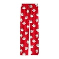 thumbnail image 4 of Yuncity Mens Christmas Pajama Pants Male Drawstring With Pocket Xmas Printed Casual Sleeping Pants Snowflake Snowman Deer Homewear Red M, 4 of 4