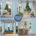 thumbnail image 5 of Aqua Striped Outdoor Curtains for Patio Waterproof,Windproof Privacy Curtains with Weighted Bottom,Modern Farmhouse Blue White Stripes Outside Drapes for Picnic Garage Backyard Cabana 54"x84" 1 Panel, 5 of 8