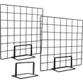 thumbnail image 2 of 5Pcs Mesh Grid Display Stands for Accessories and Photos Black Small Bases with 35x35 Black Wire, 2 of 7