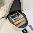 thumbnail image 5 of TGPMGRZ College Backpack for Women Men, Fashion Student Bookbag, Classic High School Backpack for (White), 5 of 9