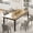 Retro color, variant on Industrial Wood Dining Table for 6 – Large Rectangular Table – Sturdy Metal Legs, Mortise Tenon Design, Modern Home Office & Dining Room – Vintage Brown