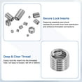thumbnail image 3 of Uxcell Wire Thread Inserts 8#-32 UNC 1.5D 6.3mm, 20Pcs 304 Stainless Steel Helical Coiled Wire Screw Threaded Sleeve Sheath for Mechanical Equipment Automotive Repairs, 3 of 6