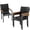 Black, variant on LIFERUN Patio Chairs Set of 2, Stackable Aluminum Outdoor Dining Chair with Quilted Textilene & WPC Handrail, 17" Seat Height, All Weather Chair for Patio, Balcony, Poolside & Restaurants, Black