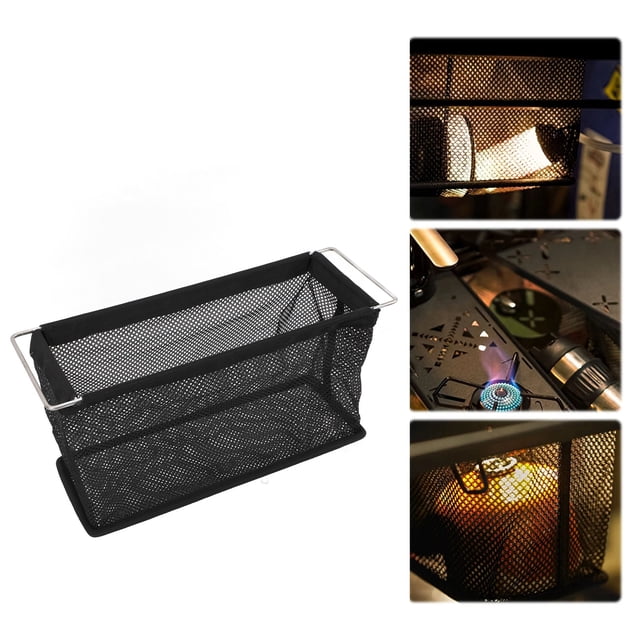 Camping Table Storage Pouch, Foldable Camping Table Mesh Basket for Lamps