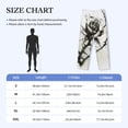 thumbnail image 2 of Salouo Black And White Rose Print Pajama Pants for Men, Lounge Pants Elastic Waistband Casual Men's sleepwear Loungewear Sleep Pajama Pant -Small, 2 of 7