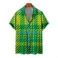 thumbnail image 3 of Camisas de playa hawaianas nuevas de verano para hombres y mujeres, camisa para parejas, camisa de manga corta con solapa y estampado 3D de trébol de cuatro hojas, camisas florales, tops, 3 of 5