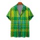 thumbnail image 3 of Camisas de playa hawaianas nuevas de verano para hombres y mujeres, camisa para parejas, camisa de manga corta con solapa y estampado 3D de trébol de cuatro hojas, camisas florales, tops, 3 of 5