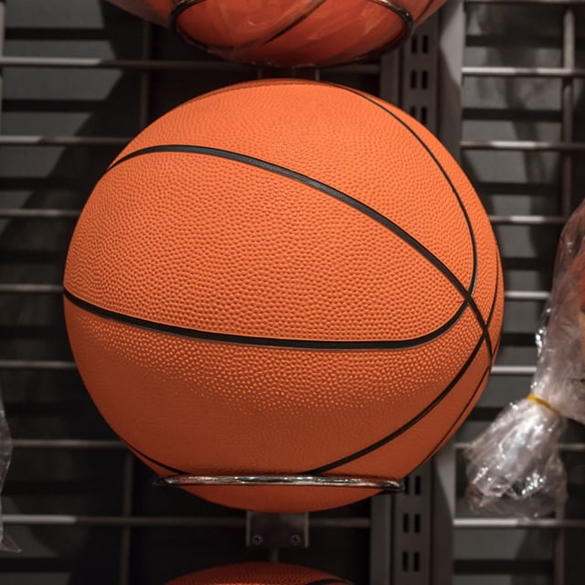 YSNOOWE 2Pcs Basketball Ball Rack Wall Mount Plated Silver Stainless Steel Ball Storage for Garage