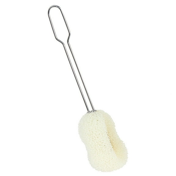 Replaceable Sponge Cleaning Brush Glass Baby Feeding Bottle Long Handle Water Cup Brush for Kitchen