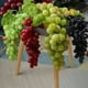 thumbnail image 5 of Racimos de uvas artificiales esmerilados, racimos de uvas decorativos, paquetes de uvas de goma en negro, morado y verde, 6 uds., 5 of 8