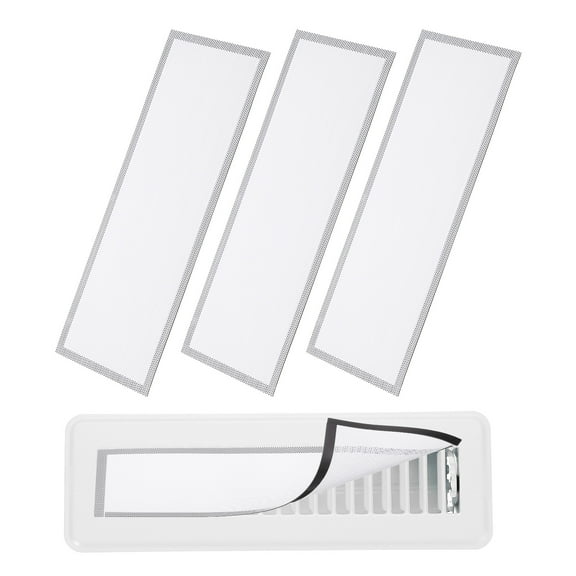 Uxcell 4Pcs Magnetic Floor Vent Covers, Floor Register Cover Mesh Air Vent Screen Filters, Great for Home (White, 16-Inch x 6-Inch)
