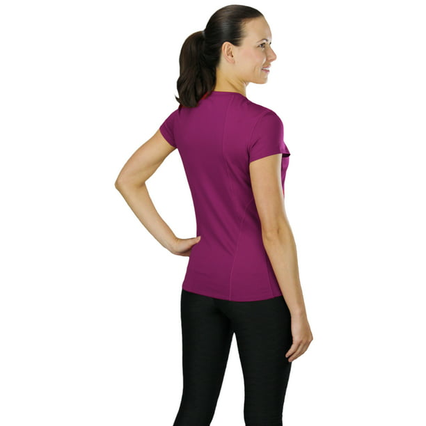 Alo Yoga Women's Mesh Back Short Sleeve Tee Athletic Top Gym Exercise Shirt  - Walmart.com