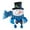 01-Sky Blue, variant on Fdelink Santa Snowman Desktop Ornament Fence Peeker Christmas Decoration Outdoor Festivity to the Occasion Sky Blue