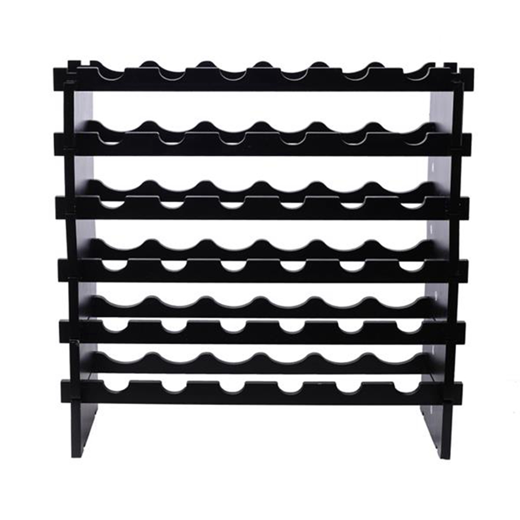 Free Standing Wooden Stackable Modular Wine Rack Storage Stand Display