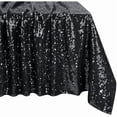 thumbnail image 1 of wonima02 Sequin Tablecloth 50"×50" Inch Rectangle - Sparkle Glitter Table Cover Overlay for Wedding Birthday Party Christmas Halloween Baby Shower Anniversary Decoration Black, 1 of 1