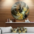 thumbnail image 1 of Designart - Symmetrical Gold Fractal Flower' Floral Metal Circle Wall Art, 1 of 4
