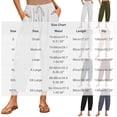 thumbnail image 3 of Ayolanni Solid Pants for Women Casual Elastic Waist Flowy Jogger Pants Gray Drawstring Straight Loose Boho Trousers with Pockets XXL, 3 of 8
