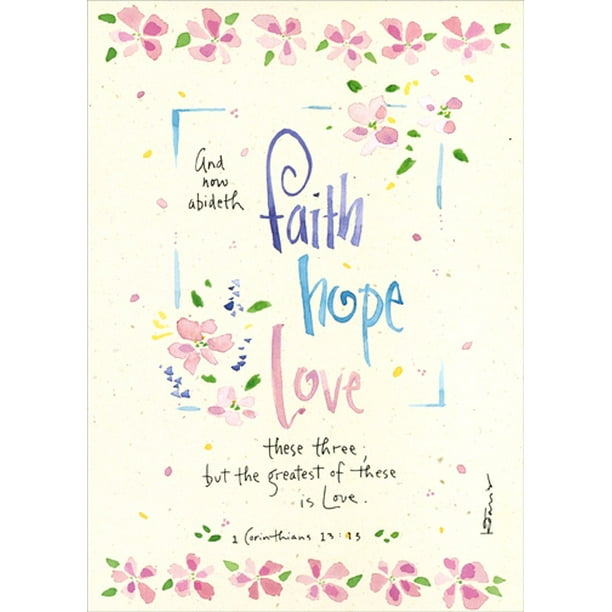 Recycled Paper Greetings Faith, Hope & Love Religious Mother's Day Card - Walmart.com - Walmart.com