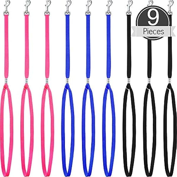 ccwmincc 9 Pcs Boucles de Toilettage pour Animaux Nylon Cordon de Retenue Réglable Fixe Corde de Sécurité pour Chien Chat pour Table de Toilettage pour Animaux Baignoire