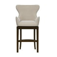 thumbnail image 6 of Hillsdale Furniture Caydena Memory Return Swivel Wood Bar Height Stool, Rustic Gray with Cream Fabric, 6 of 12