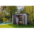 thumbnail image 4 of Keter Signature 11x7 ft. Durable Resin Outdoor Storage Shed With Heavy Duty Floor and Locking Door, Storm Grey, 4 of 5