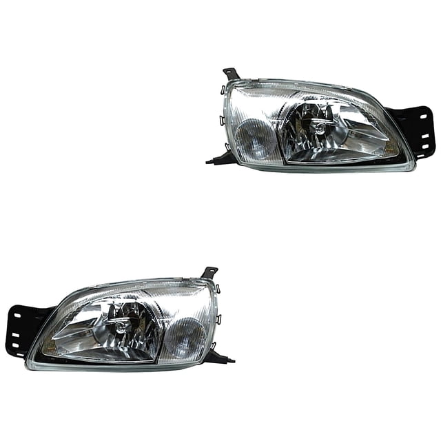 Par de Faros Ikon 2001 A 2007 Ford C/base Esq blanca TYC .