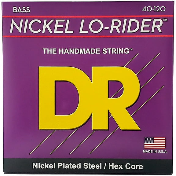DR Strings NLH5-40 Nickel Lo-Rider 5-String Bass Set, 40-120