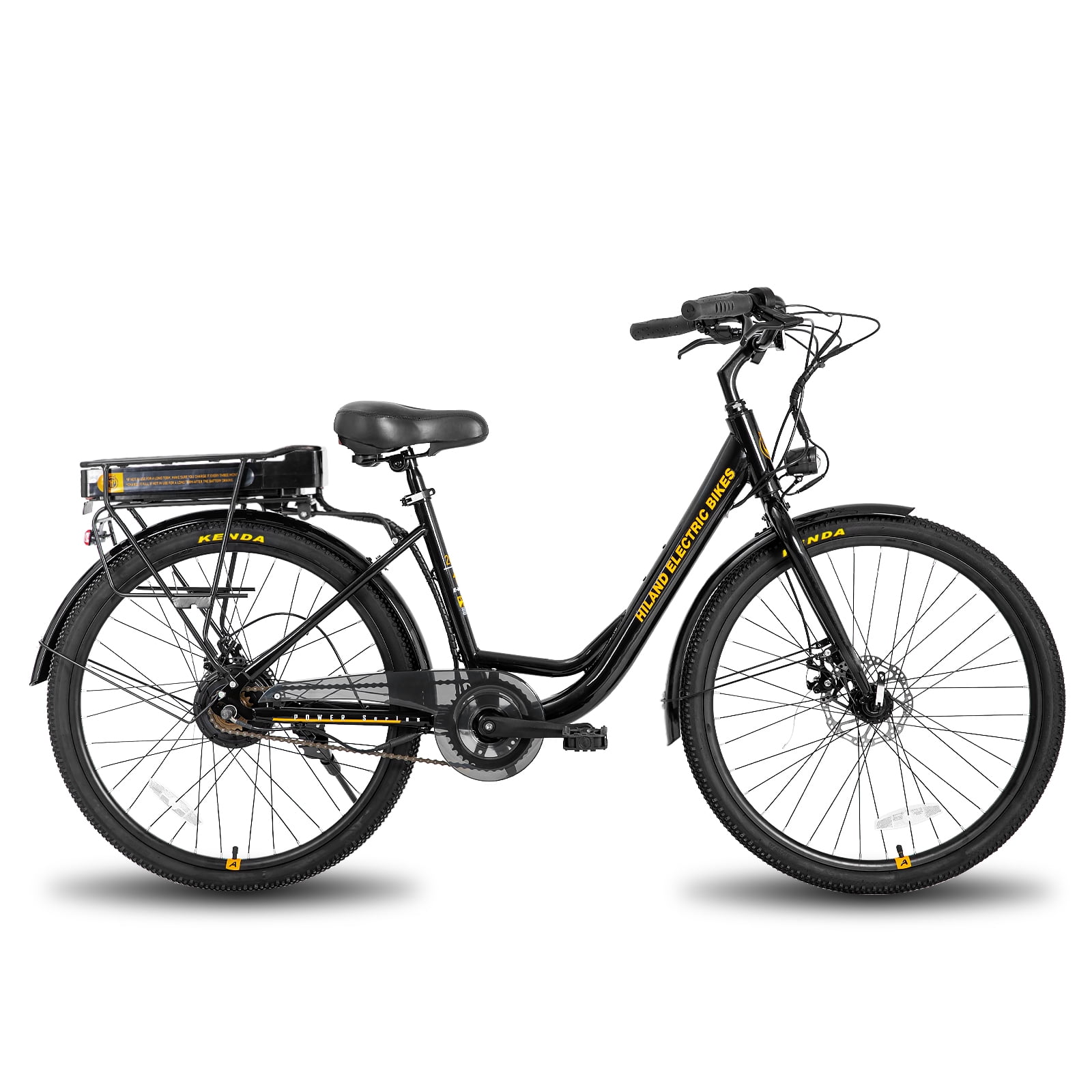 Hiland 26" Cruiser Electric Bike for Adults, 36V Removable Battery, 500W E-Bike Motor 20mph, LCD Display, Black