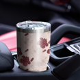 thumbnail image 5 of 30oz Pioneer Flower Floral Print Pattern Tumbler, Double Wall Vacuum Insulated Cup, BPA-Free Leak Proof Lid & Reusable Straws, Hot 12h, Cold 34h, 5 of 6
