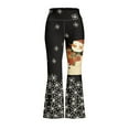 thumbnail image 4 of DISNIMO Christmas Snow Girls Bell Bottom Pants Fall Flare Bootcut Leggings 11-12 Flare Leggings with Pockets for Girls Flare Leggings Bell Bottoms Kids High Waist Bell Bottoms, 4 of 7